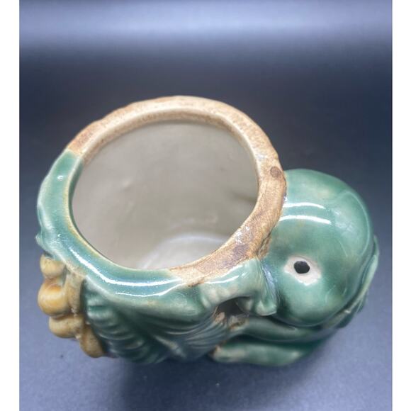 Majolica Vintage Lucky Elephant succulent‎ small Planter - Picture 2 of 7